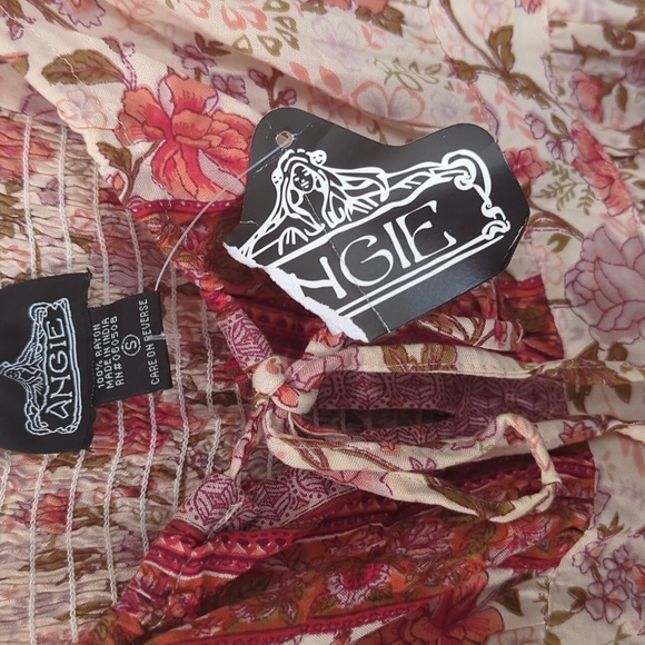 ANGIE Floral Boho Cottage Maxi Dress NWT - Picture 6 of 6